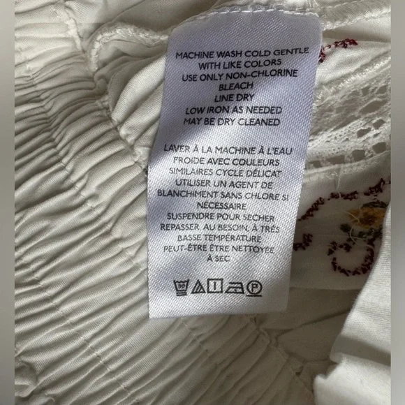 NWT Size M - Anthropologie 100% Cotton Embroidered Culottes (NWT US$ 138) - Picture 11 of 16